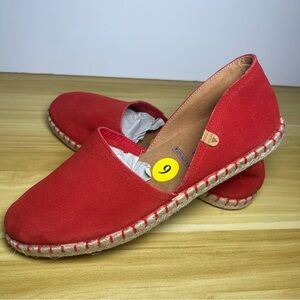 Verbenas Red Suede Carmen Espadrilles 100% Made in Spain size 40(US 8)